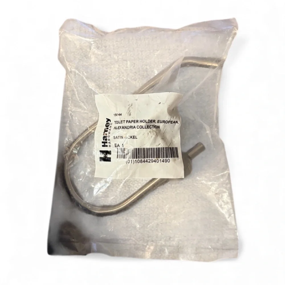 Harney Toliet Paper Holder, European, Alexandria Collection Satin Nickel NWT
